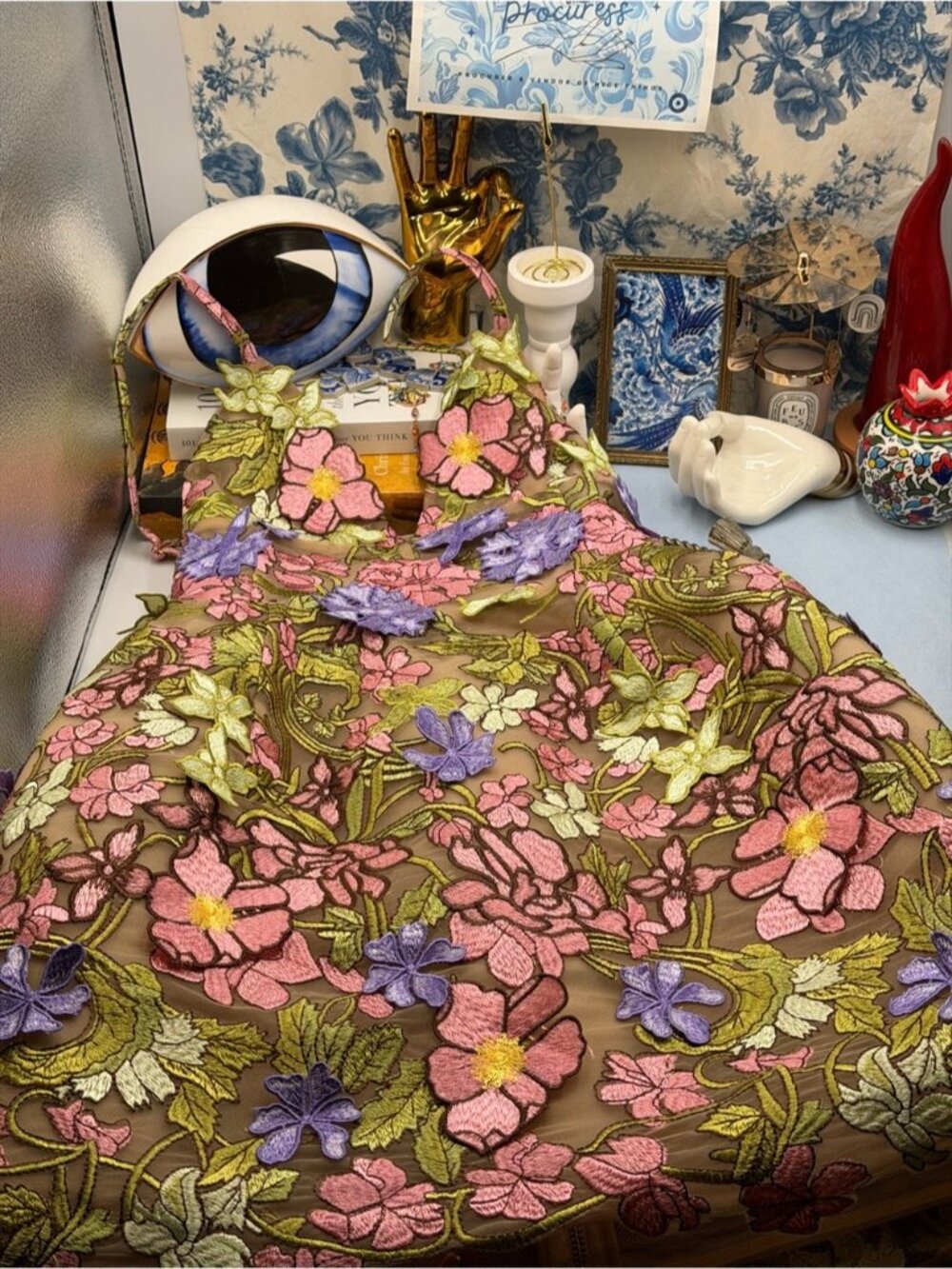 🆕 BRONX & BANCO 🧿 NWOT Iris Floral Aria Mini Dress, Pink Multi - Sz S US 4 - Picture 11 of 13
